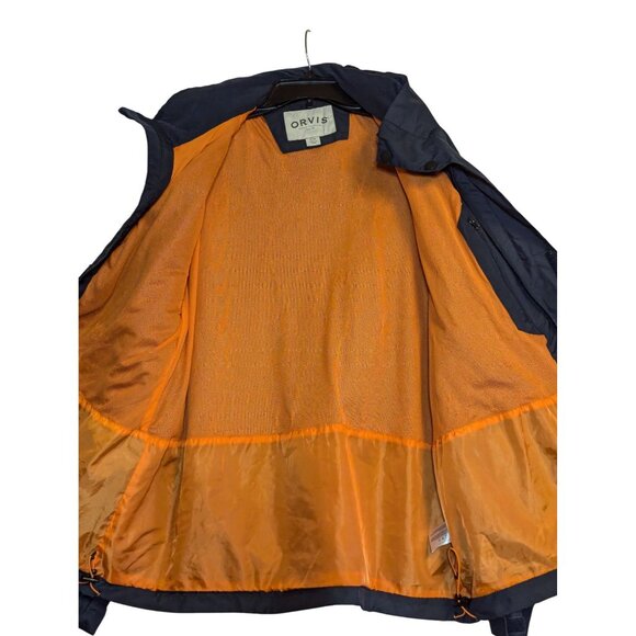 Orvis Classic Collection Mens XL Windbreaker Jacket Navy Blue - Picture 5 of 7